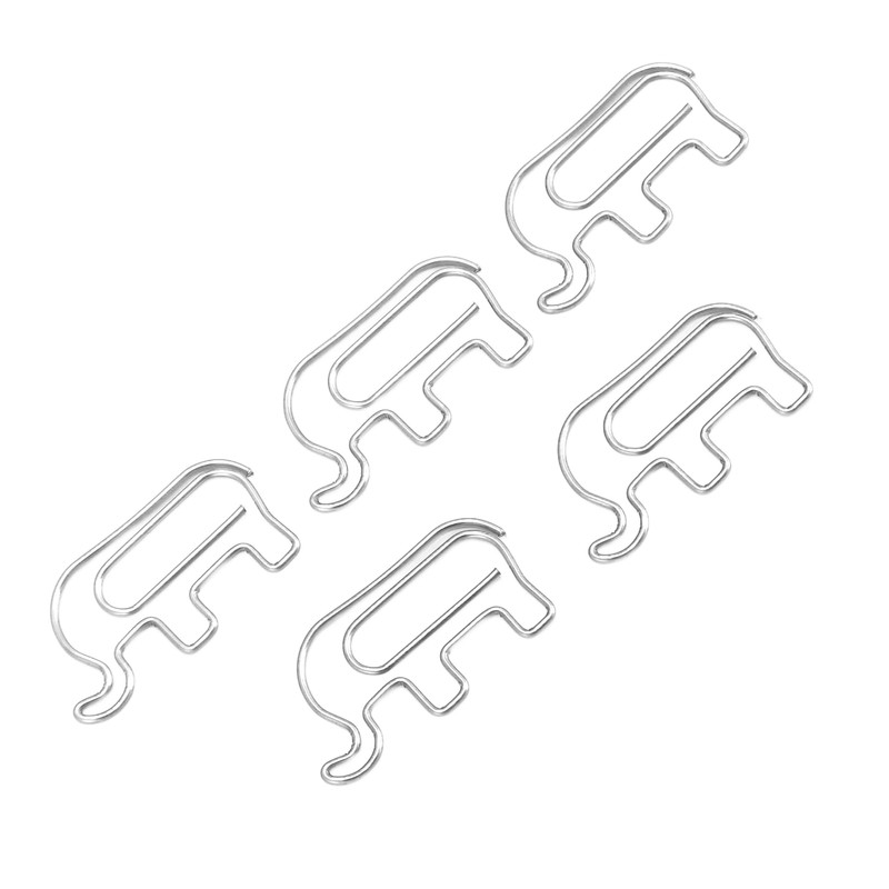 100pcs Paper Clip Cute Elephant Shaped Stainless Steel Paper Clip