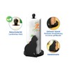 WENKO Kitchen Roll Holder with Cat Black, Height 30 CM