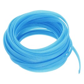 sourcing map Expandable Sleeving,3/8-inch 20ft Cable Sleeve, Sky Blue
