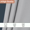 UFRIDAY Grey Fabric Extra Long Shower Curtain Liner 72 x