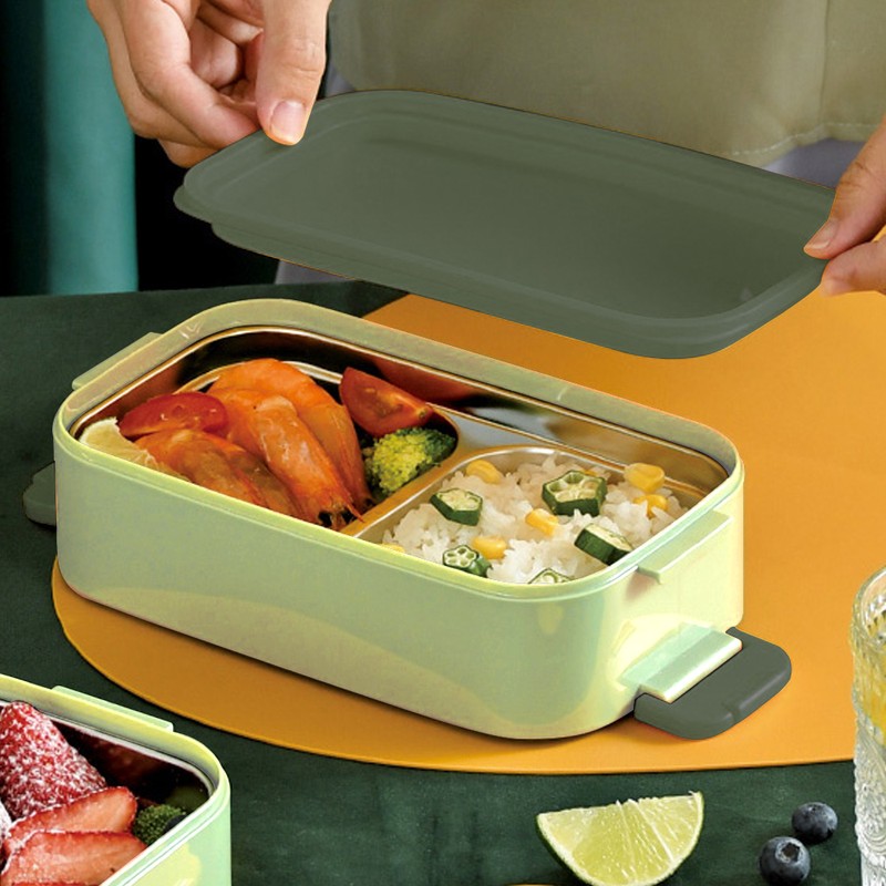 1.4L Detachable Lunch Box 304 Stainless Steel Double Layer 3