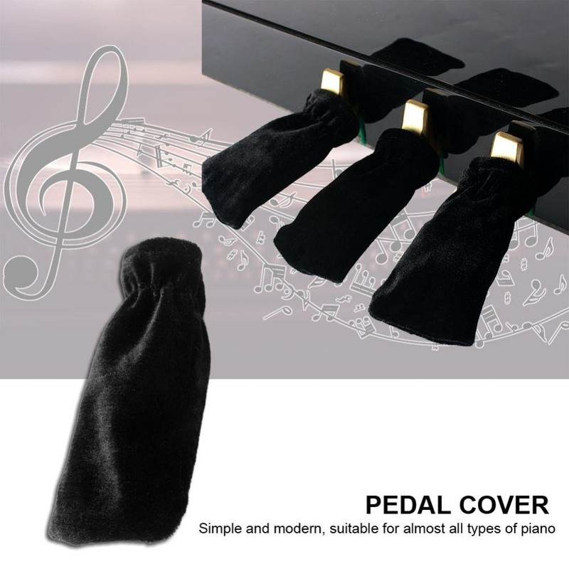Piano Pedal Cover Foot Pad, 3Pcs Pleuche Piano Pedal Protective