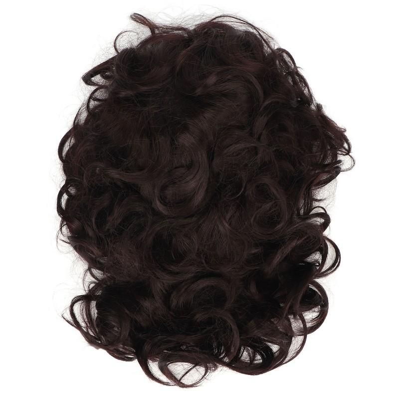 Men Short Black Wigs Soft Texture Breathable Adjust Net Firmly