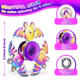 6 Pack Metal Fidget Spinner for Kids and Adults, Fidget Toys for Focus, Stress Relief, ADHD & Anxiety, Sensory Fidget Set for Blue Monday Relief