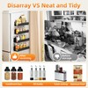 SYLLENHOD Spice Rack Wall Mount: 4 Packs Oversize Pantry Organization