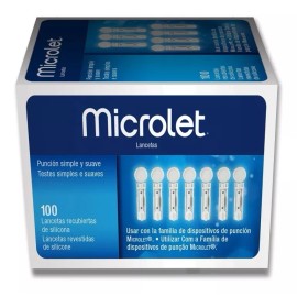 Contour Microlet Lancetas Caja Con 100 Lancetas