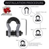 AMBULL Shackles 3/4" D Ring Shackle (2 Pack) 45,0000lb Break