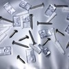 Crystal Clear Plastic Mirror Holder Kit - 30pcs with Screws