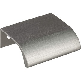 Gedotec Furniture Handles Made of Aluminium, 1 Piece Door Handles for Cabinets - Grey Matt with Mounting Material, ONA 0372, Length: 50 mm, Handles for Kitchen Cabinets, Cabinet Handles, Furniture