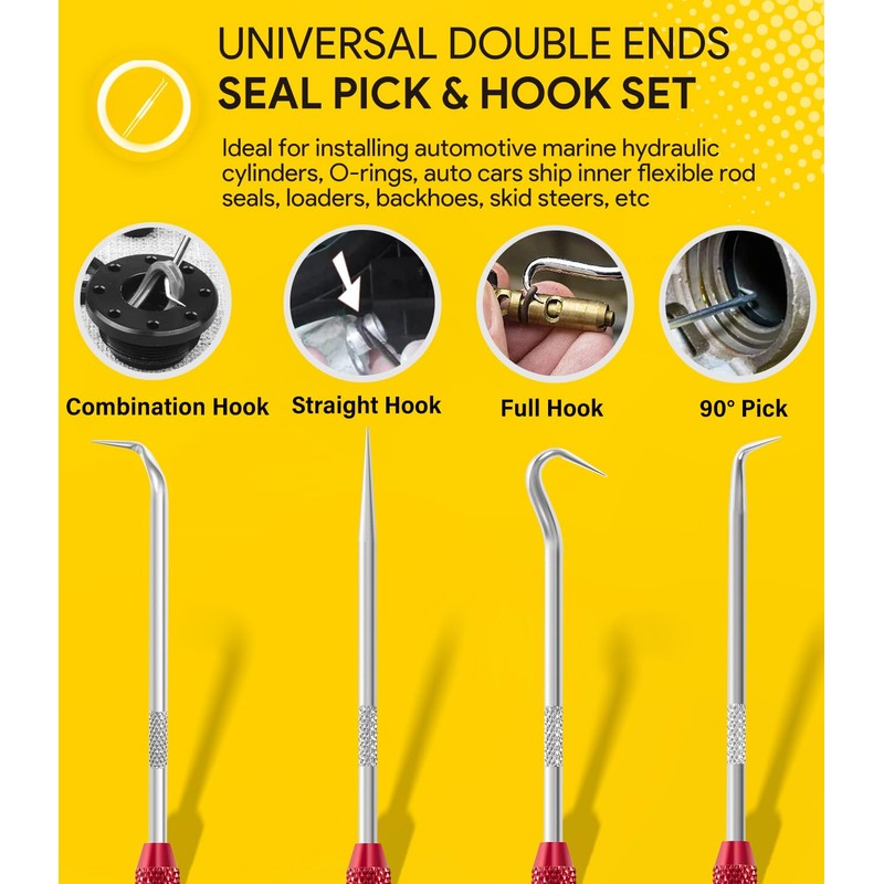 5 Pack Hydraulic Seal Installation Tool Kit, Hydraulic Cylinder Piston