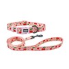 Olahibi Dog Collar and Leash Combo Set, Cherry Fruit Pattern,