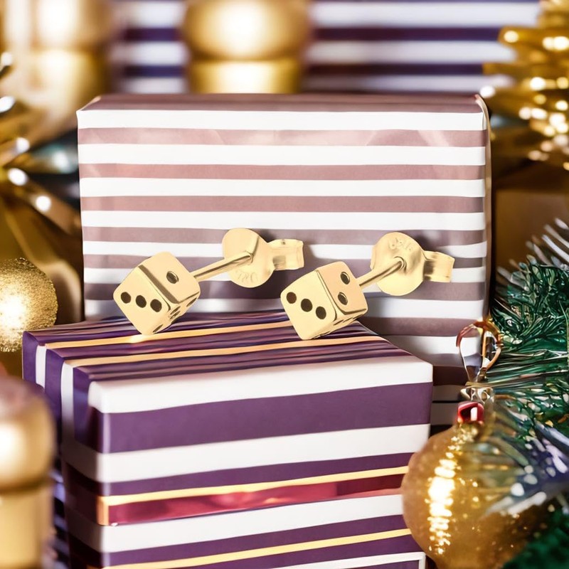 FIVE-D Stud Earrings Cube 925 Silver, Silver