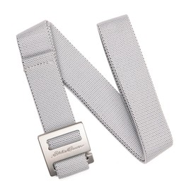 Eddie Bauer Men's Backcountry Belt-Active Stretch Webbing with Metal Glide Buckle, Grey, Large