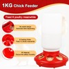 OUYOLAD Chicken Feeder Barrel Bird Drinking Poultry Diet Tool Quail