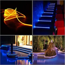 Optical Fiber LED Lighting Car Interior Lighting Diameter 0.1 inch (3 mm) Length 6.6 ft (2 m) 1 Piece
