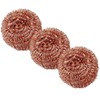 Recyclable Wire Metal Copper Scourer Pads 3 Pack - Spiral