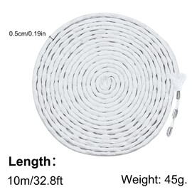 Lead Tape for Curtains, 10M-45G Heavy Lead Chain, Lead Tape, Curtain Weight, Smooth Hanging, Perfect Pleats for Curtains, Curtains, Fabrics, Mosquito Net (45 g/m)