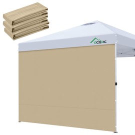 Acepic Sidewalls for 10x10 Pop Up Canopy, 210D Polyester Waterproof Canopy Sidewalls with UV Protection, Sunwall Only (Khaki, 10X10 3PCS)