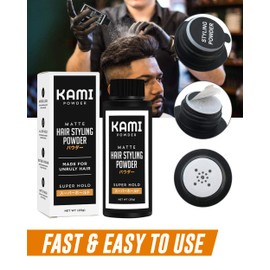 Hair Styling Powder for Men - Strong Hold for Thick & Unruly Hair | True Matte Finish