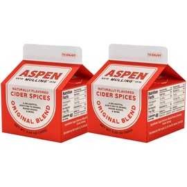 Aspen Mulling Cider Spices Original Blend. Cinnamon, Nutmeg, & Clove. Holiday Mulling Spice Mix for Spiced Cider, Mulled Red Wine, & Festive Winter Beverage Mix. 5.65 oz. (Pack of 2)