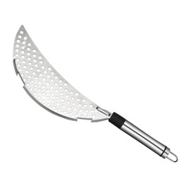 HomeDecTime Kitchen Stainless Steel Half-Moon Pan Strainer Pot Drainer Pasta Strainer