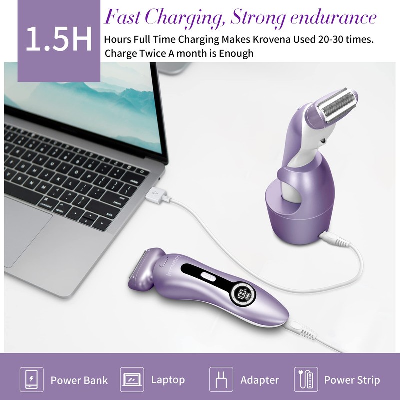 krovena Electric Shaver for Women Electric Razor for Womens Bikini