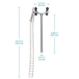 stonylab stonylab Lab Chain Clamp Holder, 40-145 mm Holding Size Adjustable Laboratory Glassware Clamp Chain for Beakers, Flasks, Condensers Fixture Lab Accessories