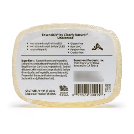 Clearly Natural Claramente Natural Essentials Glycerin Bar Jabón, 12 Count