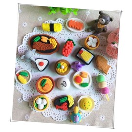 Alasum Novelty Eraser Set 12pcs Assorted Foods Shaped Creative Boys and Girls Stationery Safe Quick Erasing