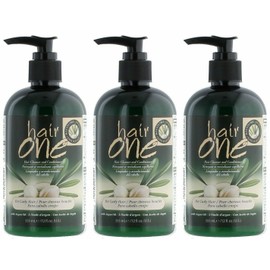 Hair One Hair Cleanser & Conditioner W/Argan Oil, Pak of 3, For Curly Hair 12 Oz