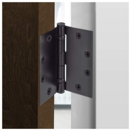 Nuk3y Commercial Grade Ball Bearing, Removable Pin Door Hinge 4-1/2 x 4-1/2-3- Pack (Oiled Rubbed Bronze)