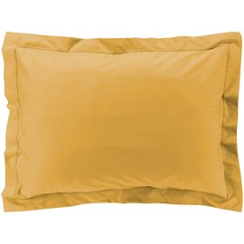 Pillowcases x2 Percale 100% Cotton 10 63 X 63cm / 50 X 70cm (Yellow, 50 x 70 cm)