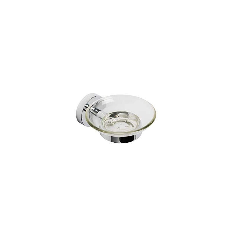 Croydex QM481941 Flexi-Fix Epsom Soap Dish & Holder, Chrome, 54