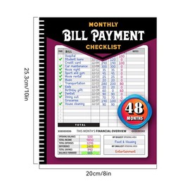 Monthly Bill Payment Tracker Notebook, 1 Count Bill Organizer & Planner  Book  for Budgeting Financial, Finance Checklist Organizer for Home Dormitory:_Multicolor_1 Count