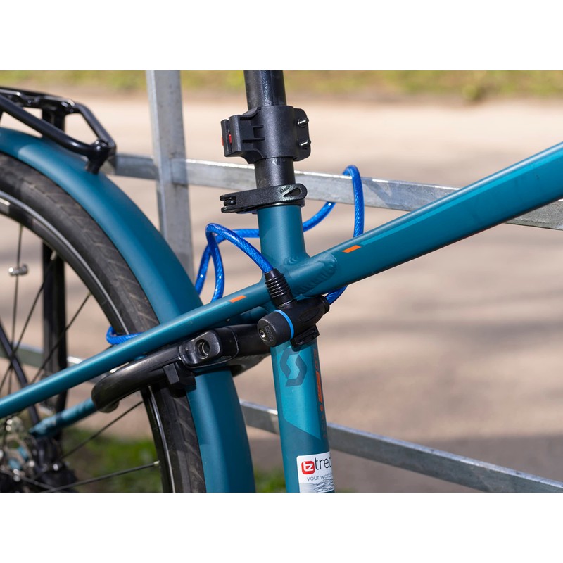 Burg-Wächter Spiral Cable Lock, 2 Keys, with Mounting Bracket, Length: