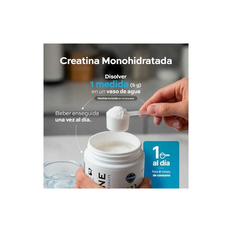 B Life Creatina Monohidratada en polvo de Alta Pureza 600