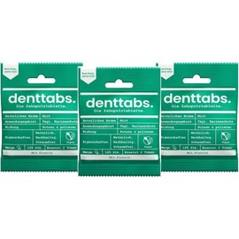Denttabs 3 x 125 Pieces with Fluoride Original DENTTABS Compostable Bags