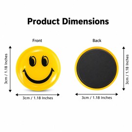 12 Pcs Smiley Face Magnets Fridge Novelty White Board (1 Count)