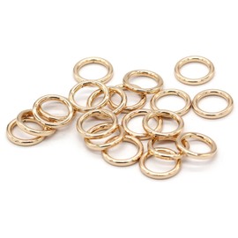 USOSOU 15 anillos de metal de 35 mm, hebillas redondas de aleación de zinc para ropa, bolsos, cinturones, manualidades (oro claro)