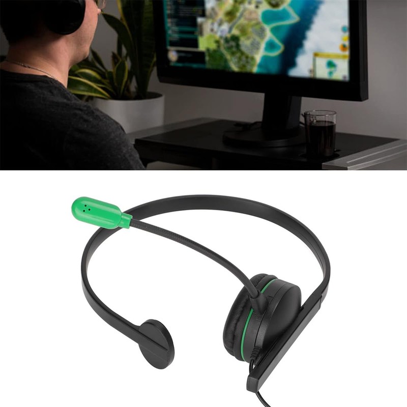 Laroal Wired Single Ear Gaming Headset with Mic 3.5mm Adapter