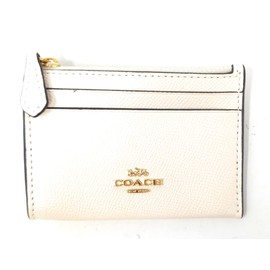 COACH Women's Mini Skinny ID Case, Crossgrain Leather - Chalk, Cardcase