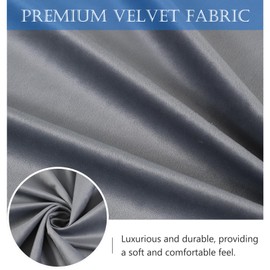 VinneGenzz 2PCS Storage Bins with Zipper Lid Velvet Fabric Storage Boxes Lidded Baskets Foldable Washable Decorative Closet Shelf Clothes Organizer Container with PU Leather Handles (Gray, Small)