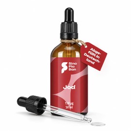 Iodine Drops 150 µg | 50 ml | 1100 Drops | Alcohol-free and Vegan | High Dose | Made in Germany