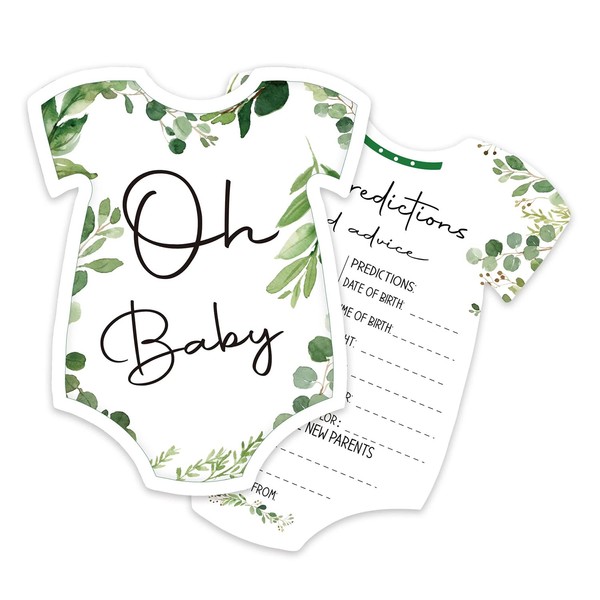 JOLINTAL 40Pcs Baby Prediction Cards Baby Shower Games for Guests,