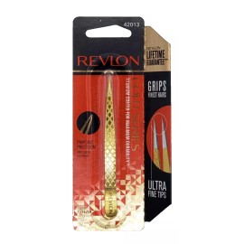 REVLON NEW Revlon Gold Series Ultra Sharp Titanium Coated Precision Tweezers 42013