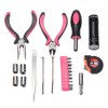 Baceyong 23 Pcs Ladies Pink Tool Kit,Screwdriver Household Tool,Pink Multi-function