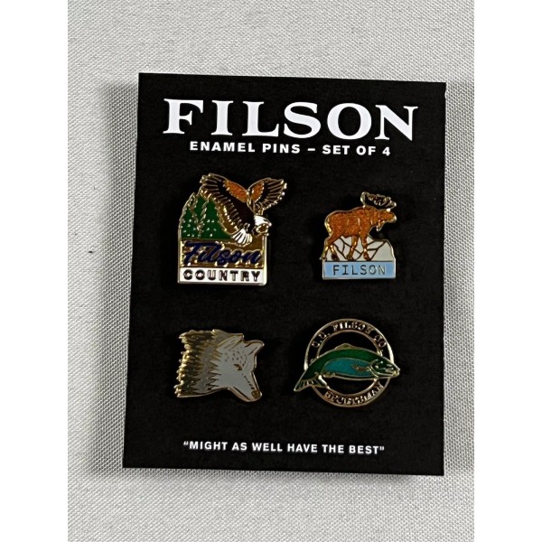 FILSON WILDLIFE ENAMEL PIN SET NWT