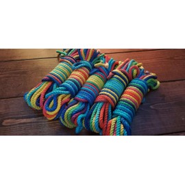 Rainbow Bamboo Rope | 40 Foot Long Soft Braided Craft Rope 1/4 Inch | Strong Like Jute Soft Like Silk