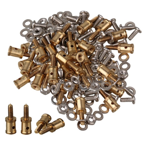 Mxfans 40 Pieces Dia 1mm RC Adjustable Pushrod Connector Linkage