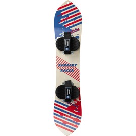 Slippery Racer Kids Hardwood Snowboard with Velcro Binding in Various Sizes (110 CM-Red/Blue)